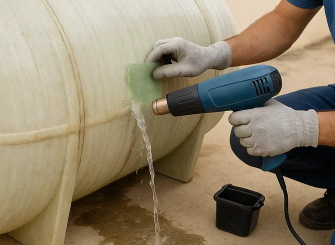 إصلاح خزانات الفيبر جلاس بالرياض